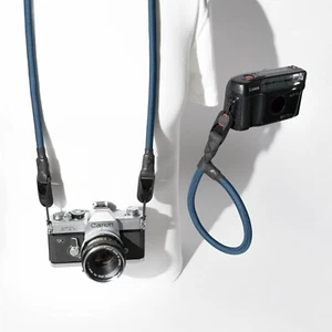 Deep Blue Camera Strap Rope Combo Neck & Wrist w/ Peak Design Anchors - Picture 1 of 9