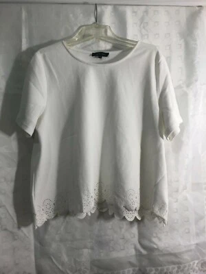 New Look women short sleeve bottom lace shirt top blouse size EU 44, 034WGT03 - Image 1 of 4