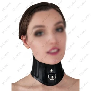 919 Latex Rubber Gummi Neck corset D-ring halskors choker lace customized 0.7mm - Picture 1 of 6