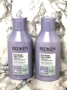 Redken Blondage High Bright Conditioner (300ml x 2) For Blonde Hair Brand New - Picture 1 of 7