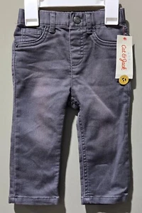 Cat & Jack Baby Size 6-9 Months Faded Gray Stretch Waist Denim Jeans - Picture 1 of 5