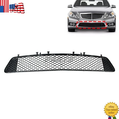 Para Mercedes W212 AMG Cubierta de parachoques Rejilla Frontal Centro Pantalla de malla inferior Foto 1 de 4