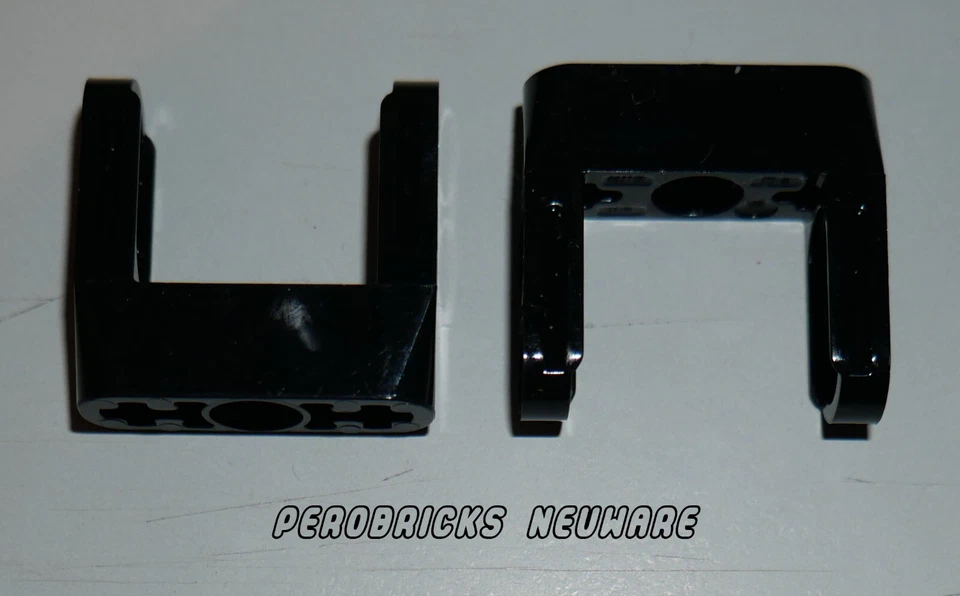 Lego Technic Technik 2 U-Verbinder 3x3x1 #87408 schwarz glänzend f. Getriebe NEU - Bild 1 von 1