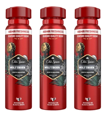 ✅ Old Spice Wolfthorn Deo Spray Deodorant Herren Body Spray 48h Schutz 3x 150ml✅
