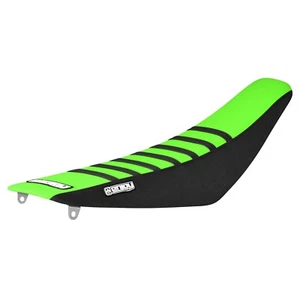 2019-2024 Kawasaki KX KXF 450 seat cover BLACK/ FLO GREEN/ BLACK ribs #174 - Picture 1 of 5