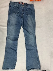 VTG Guess Jeans Womens Denim Jeans No Back Pockets Size W34xL32.5 Light Wash - Picture 1 of 9