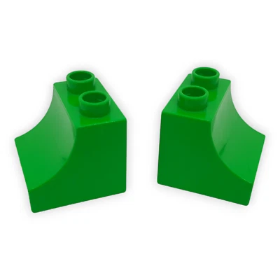 2x Lego Duplo Dach Stein 2x2x1 hellgrün Grün Bright Green Kurve Tanne Baum 11169 - Bild 1 von 4