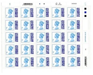 2022 GB Full Sheet 1p QEII Barcode Self Adhesive Mint MNH SG V4700 M22L - Picture 1 of 1