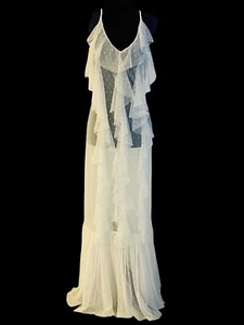 Sample Spell & the Gypsy Collective Luna Mesh Maxi Gown White Sz S (No Slip) - Picture 1 of 6