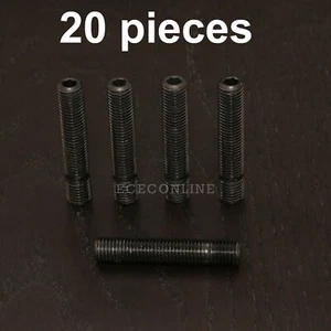 20pc Black 14x1.5 Stud Conversion, 50mm Total Length (2.0"), Lug Bolts to Studs - Picture 1 of 3