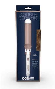 Rizador doble de cerámica Conair de 1 1/2 pulgada blanco/rosa - Imagen 1 de 4