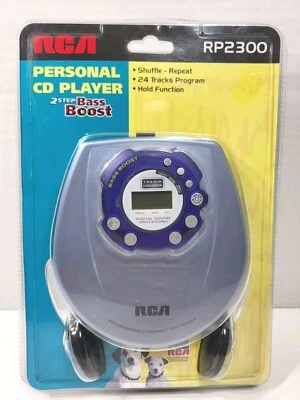 Винтажный персональный проигрыватель компакт-дисков RCA RP-2300 2-ступенчатый усилитель басов плеер Walkman Discman - Изображение 1 из 4
