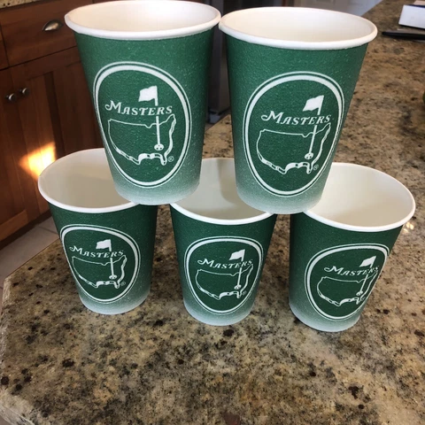 Masters Golf Tournament Disposable Perfectouch Coffee Cup(5) Served At Augusta Cover