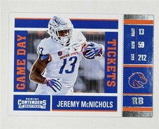 2017 Panini Contenders Draft Picks Game Day Tickets #27 Jeremy McNichols