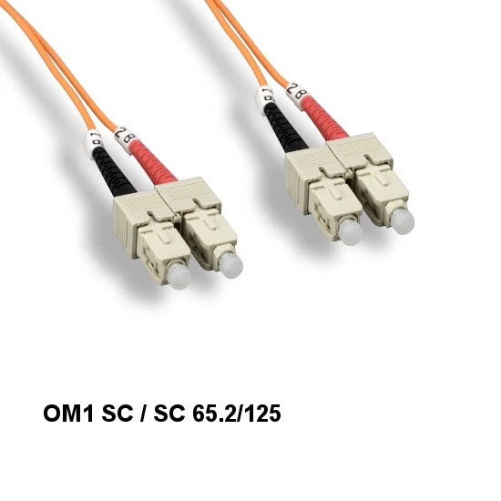 [10pc] Kentek 10m OM1 SC to SC Multi-Mode Fiber Optic Cable 62.5/125 Duplex UPC - Image 1 of 1