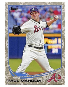 2013 Topps #477 Paul Maholm 40/99 CAMO parallel card Braves - Picture 1 of 1