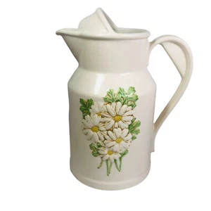 Jarra de agua vintage Metlox Poppytrail esculpida margarita con labio de hielo 9,75 pulgadas de alto - Imagen 1 de 12