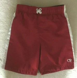 Boy's OP Ocean Pacific Size 24 Red Swim Shorts w/ Elastic Waist 18" x 5" SL - Picture 1 of 3