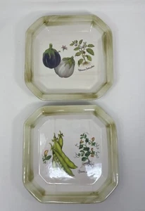 2 placas de cerámica Due Tori hechas en Italia virtual floral usadas - Imagen 1 de 7