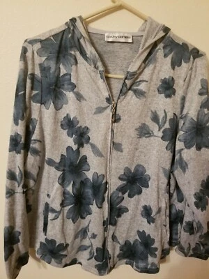 cathy daniels L corre pequeño azul gris 2 bolsillos manga L 24 L 24 ancho delantero che Foto 1 de 4