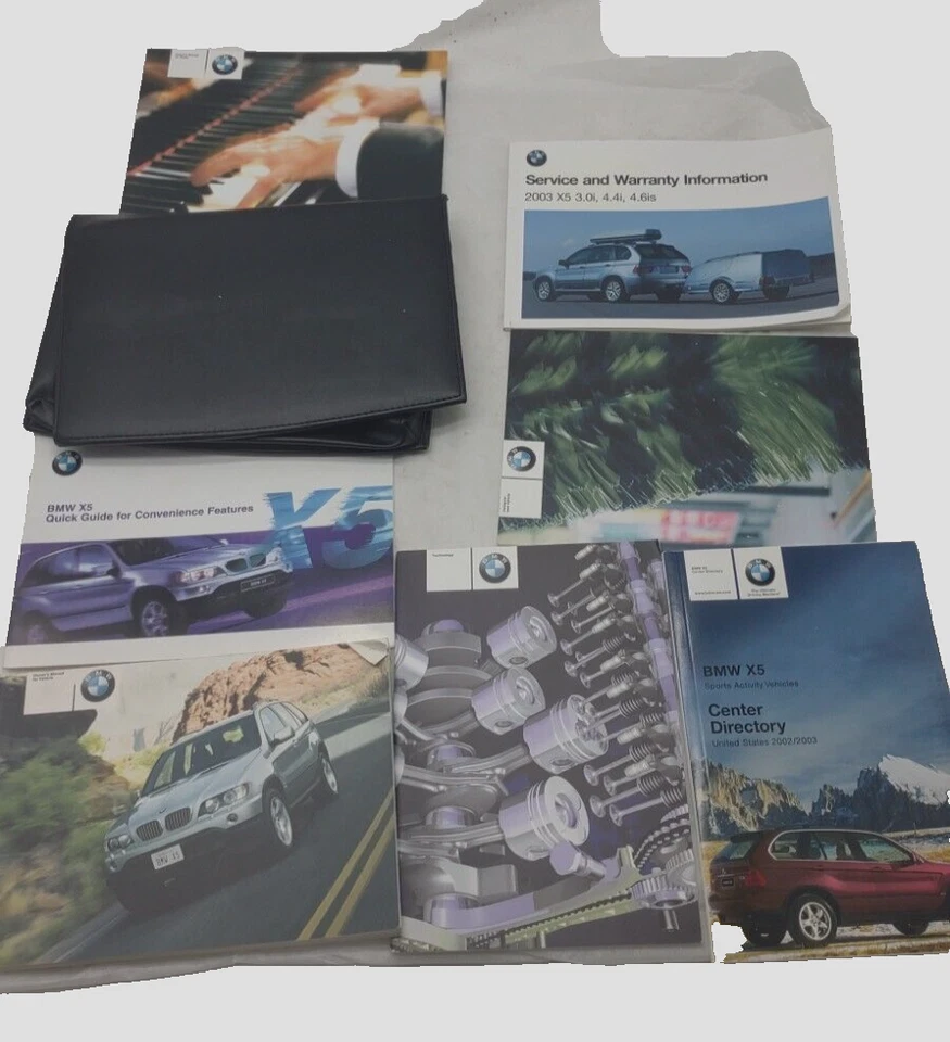 2003 BMW X5 3.0i 4.4i 4.6is руководство пользователя с чехлом 7 книг SKUA1 - Изображение 1 из 1