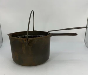 Vintage Griswold Gusseisen Fritteuse mit Bügelgriff #1003 & Drahtkorb - Bild 1 von 18