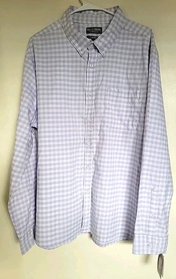 Falls Creek No Tuck Purple Plaid Long Sleeve Button Down Shirt Men's XXL NEW - Image 1 of 3