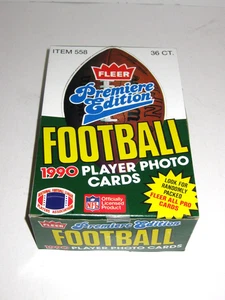 1990 FLEER PREMIER EDITION FOOTBALL FACTORY SEALED BOX 36 PACKS ~ FREE SHIP ~ - Picture 1 of 6