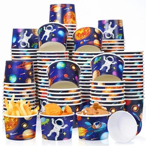 150 Pieces Space Party Supplies Galaxy Ice Cream Paper Cups Disposable Snack ... - Picture 1 of 7