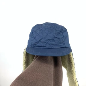 LL Bean Men Size Large XL Hat Trapper Blue Down Fill Sherpa Fleece Lined Flaps - Picture 1 of 10