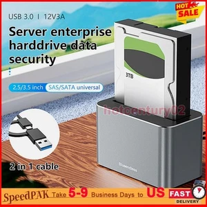 Hard Drive Dock SAS/SATA Hard Drive Enclosure for 2.5/3.5 Inch SATA/SAS HDD SSD - Afbeelding 1 van 13