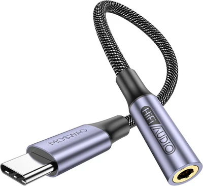 Adattatore Jack per Cuffie USB C a 3.5Mm, Adattatore Audio USB C a Cavo Dongle A - Immagine 1 di 4