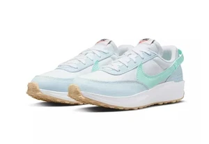 Nike Waffle Debut Sneaker, White/ Grey/Marina/Mint Men's Size 11 - Picture 1 of 6