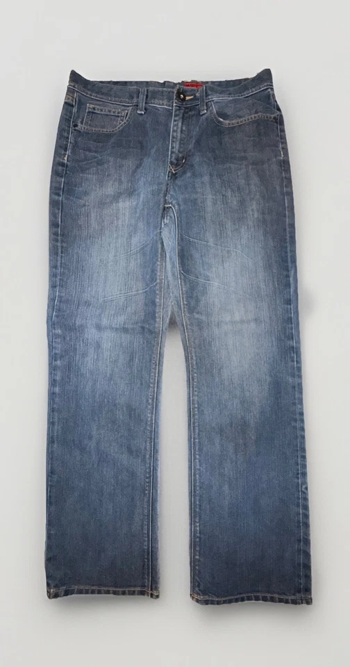 Apt. Hombre Pantalones de mezclilla azules de corte recto 9 talla 34x30,5 Foto 1 de 4