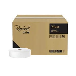 Raphael 2-Ply Twin Jumbo Toilet Roll 310m (Pack of 12) JT2310RDS - Picture 1 of 2