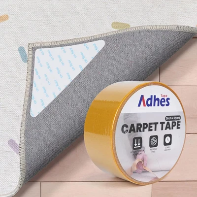Adhes Double-Sided Carpet Tape, 2 Inch x 12 Yard Rug Tape with 8 Anti-Skid Pa... - Image 1 of 4