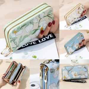 Fashion Womens Zipper Wallet Leather Clutch Credit Card Holder Long Purse Pocket - Picture 1 of 17