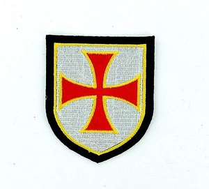 Patch ecusson brode thermocollant templier blason croisade airsoft chevalier  - Picture 1 of 1