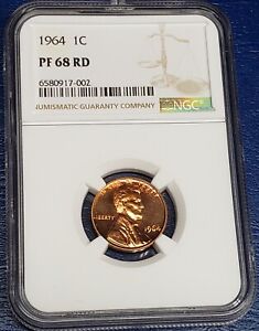 1964 Lincoln Proof Cent - NGC Proof 68 Red - No Reserve Free Shipping