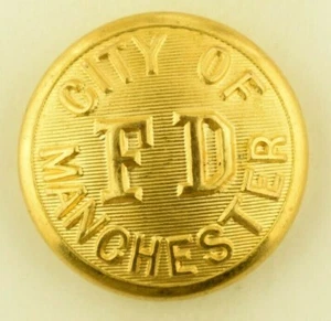 Botón original del Departamento de Bomberos de la Ciudad de Manchester años 1870-90 B14 - Imagen 1 de 2