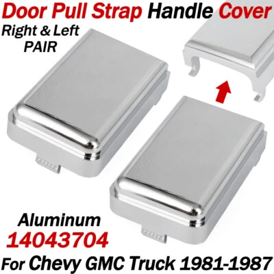 FOR CHEVY GMC TRUCK 1981-1987 DOOR PULL STRAP END HANDLE COVER BEZELS 14043704 - Image 1 of 4