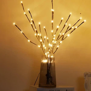 Lighted Branches for Vases Plug in - 3 Pack 24Inch 60 LED Christmas DIY Twig Pat - Picture 1 of 5