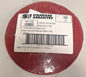Abrasivos estándar: discos lisos de pulido y mezcla - paquete de 10, 6"x1/2", 860708 - Imagen 1 de 1