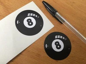 8 Ball Stickers - (Pair) - UK SELLER - Picture 1 of 1