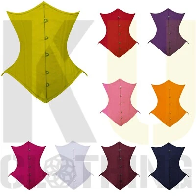 Heavy Duty Double Steel Bone Under Bust Cotton Waist Trainer Corset - Image 1 of 3