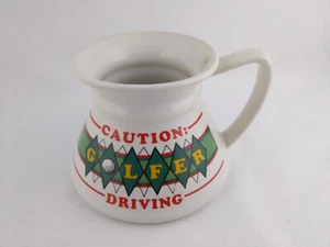 Taza de café de viaje de colección precaución golfista conducción parte inferior ancha sin derrame - Imagen 1 de 5