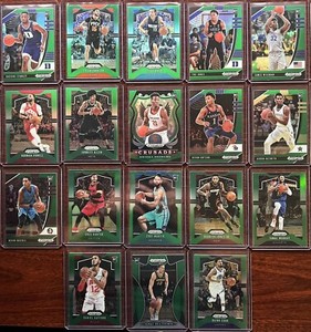 (18) Panini Prizm Green NBA Card Lot James Wiseman Jason Kidd Jamal Murray