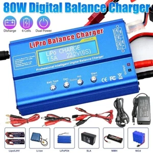 Cargador de equilibrio de batería para iMAX B6 AC 80W Digital LCD RC Lipo LiFe NiMh NiCD EE. UU. - Imagen 1 de 14