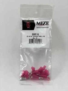 Conector anillo retráctil térmico rojo Mize 25 piezas talla 22-16 GA elige entre 4 tamaños - Imagen 1 de 8