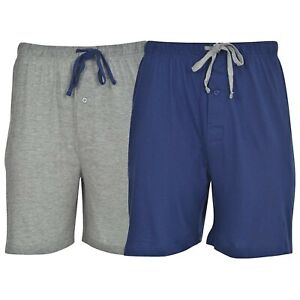 Hanes Big Men's Knit Shorts Pajama Shorts 2 Pack Blue Gray Heather 5XL
